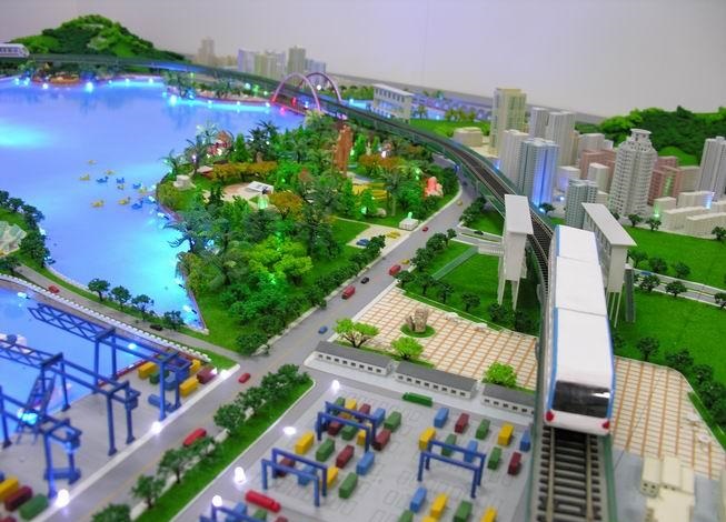 石嘴山港口沙盘